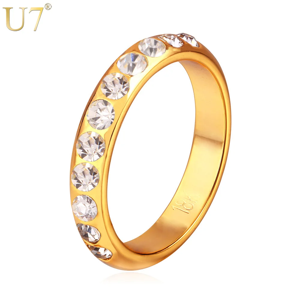 U7 Crystal Wedding Rings For Women Jewelry Wholesale Gold Color Trendy Party Gift Engagement Ring Wedding Bands R369
U7 Crystal Wedding Rings For Women Jewelry Wholesale Gold Color Trendy Party Gift Engagement Ring Wedding Bands R369