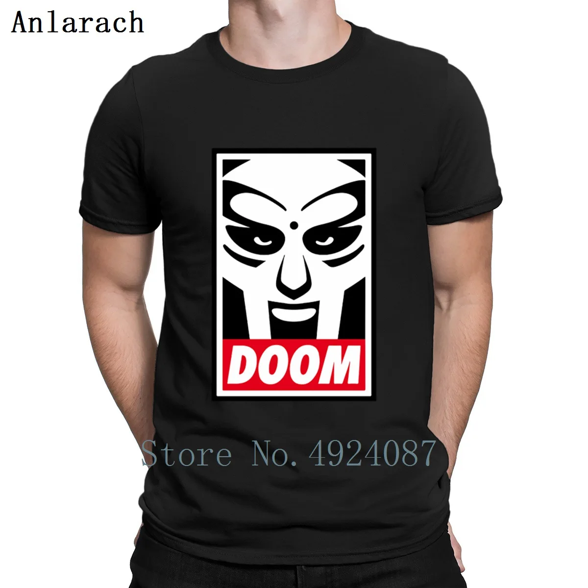 Футболка Mf Doom необычные летние мужские топы из 2019 хлопка с принтом в стиле хип хоп