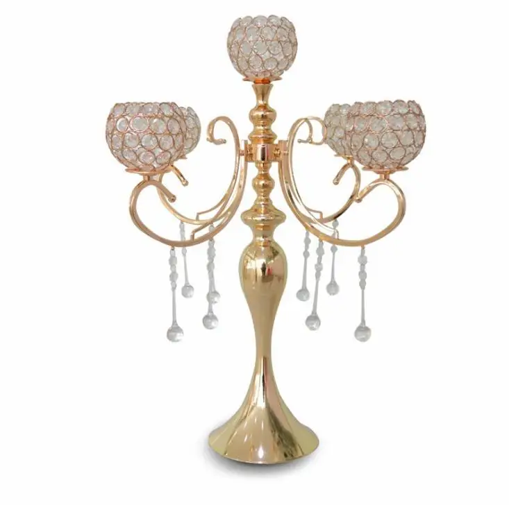 65cm height 5-arms metal Gold candelabras with pendants sumptuous wedding table candle holder home decoration SN629
65cm height 5-arms metal Gold candelabras with pendants sumptuous wedding table candle holder home decoration SN629