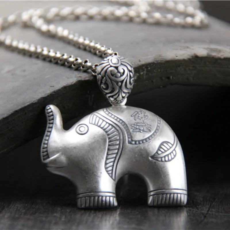 Lucky Elephant Carving 999 Sterling Silver Pendant For Fashion Jewelry Evil Defends Gift 23G 46*37mm
Lucky Elephant Carving 999 Sterling Silver Pendant For Fashion Jewelry Evil Defends Gift 23G 46*37mm