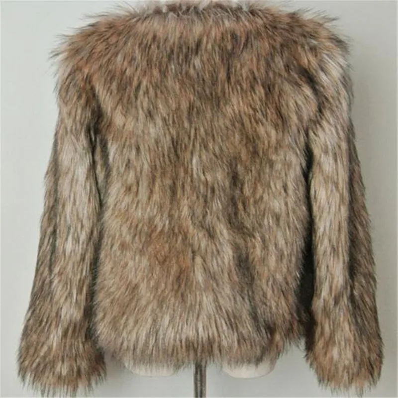 Новое зимнее короткое пушистое пальто из искусственного меха женские куртки