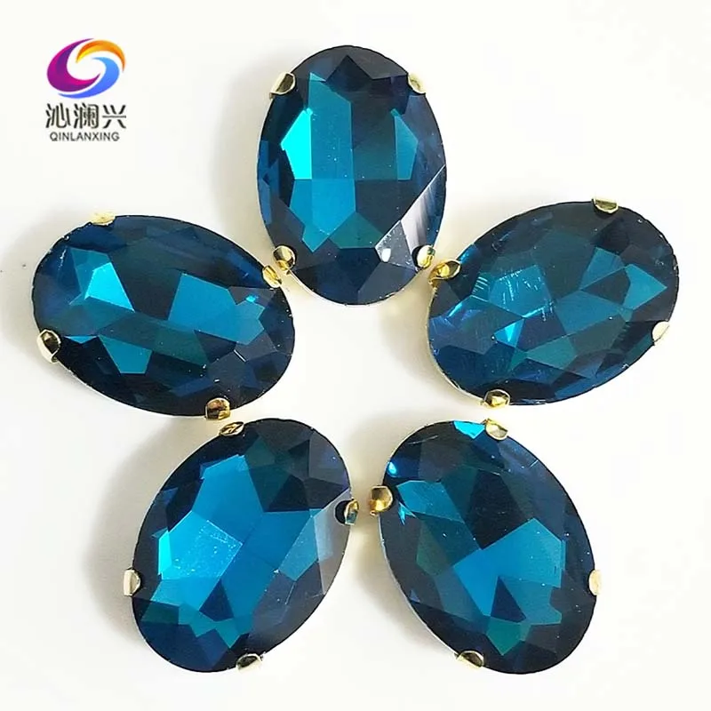Peacock Blue Oval Shape High Quality Glass Crystal Sew on Stones,golden Bottom Claw Rhinestone,Diy/Clothing Accessories SWTG14
Peacock Blue Oval Shape High Quality Glass Crystal Sew on Stones,golden Bottom Claw Rhinestone,Diy/Clothing Accessories SWTG14