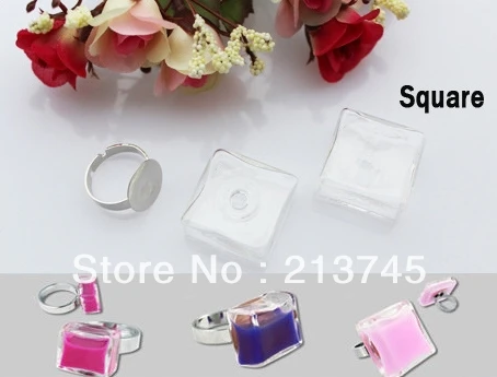 Free ship! 20sets/lot 20*20mm square Glass Bubble Globe & Ring set Glass Cover Vial Pendant
Free ship! 20sets/lot 20*20mm square Glass Bubble Globe & Ring set Glass Cover Vial Pendant