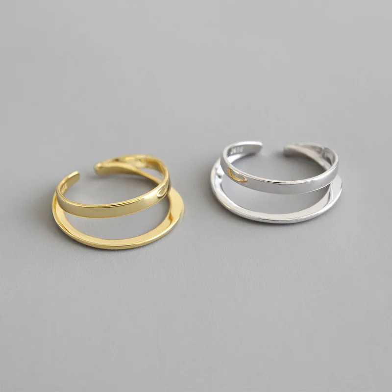 100% Стерлинговое Серебро 925 пробы, двухслойные кольца для женщин anillos mujer, минимализм, открытие золотого цвета, кольцо bijoux femme, ювелирные издел...
100% Стерлинговое Серебро 925 пробы, двухслойные кольца для женщин anillos mujer, минимализм, открытие золотого цвета, кольцо bijoux femme, ювелирные издел...