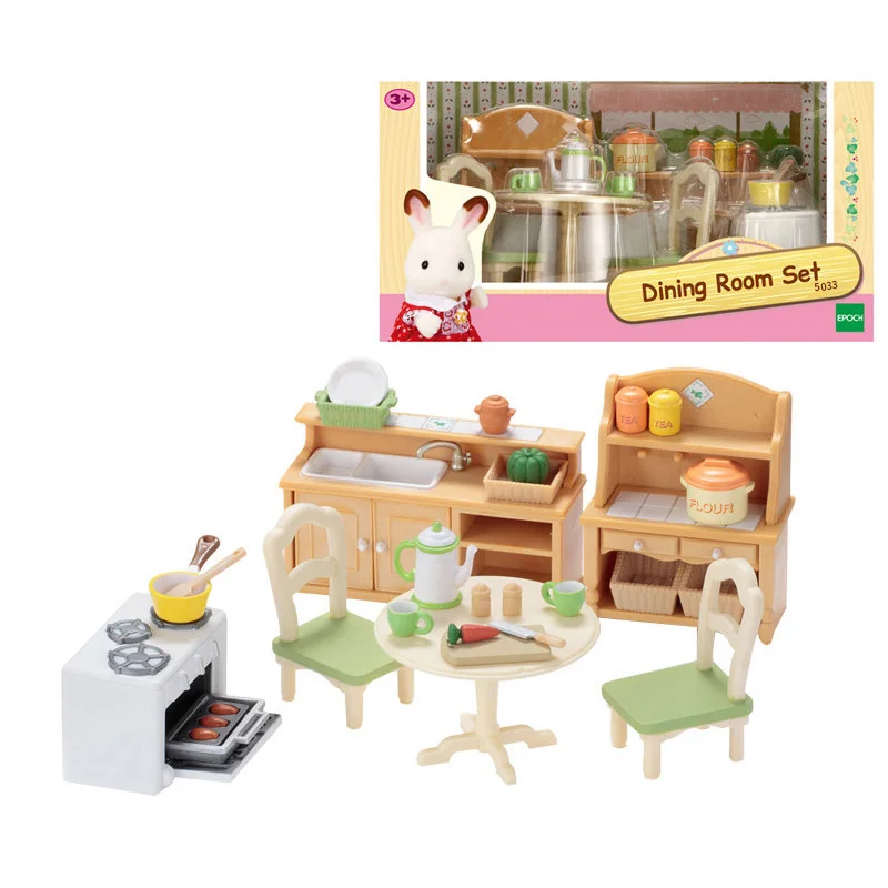 Sylvanian Family кукольный домик мебель аксессуары кухня столовая сцены игровой набор