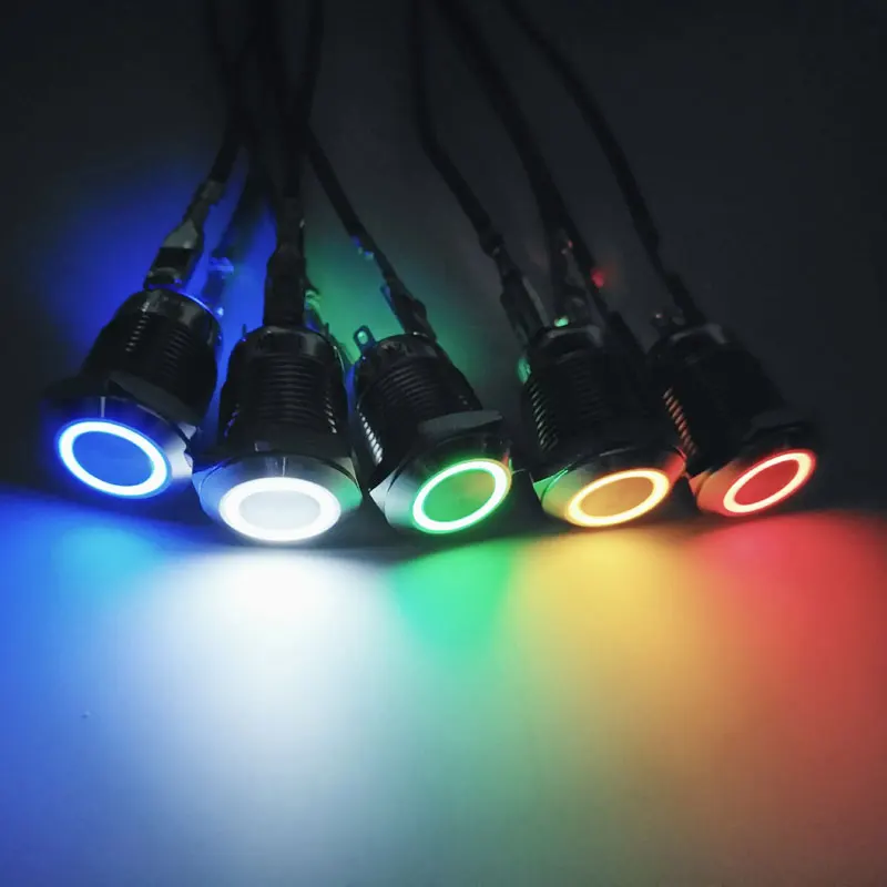 1PC 12MM with LED 3V 5V 6V 12V 24V 220V Flat Head Metal Push Button Switch Momentary Auto Reset Waterproof Illuminated Switch
1PC 12MM with LED 3V 5V 6V 12V 24V 220V Flat Head Metal Push Button Switch Momentary Auto Reset Waterproof Illuminated Switch