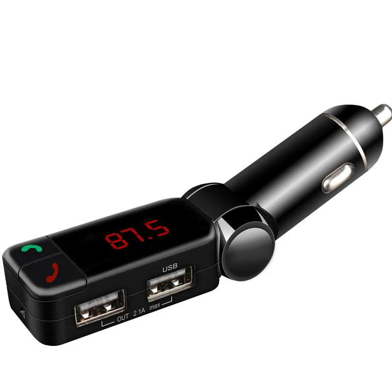 BC06B Автомобильный MP3 плеер Bluetooth FM передатчик поддержка SD TF Dual USB зарядное