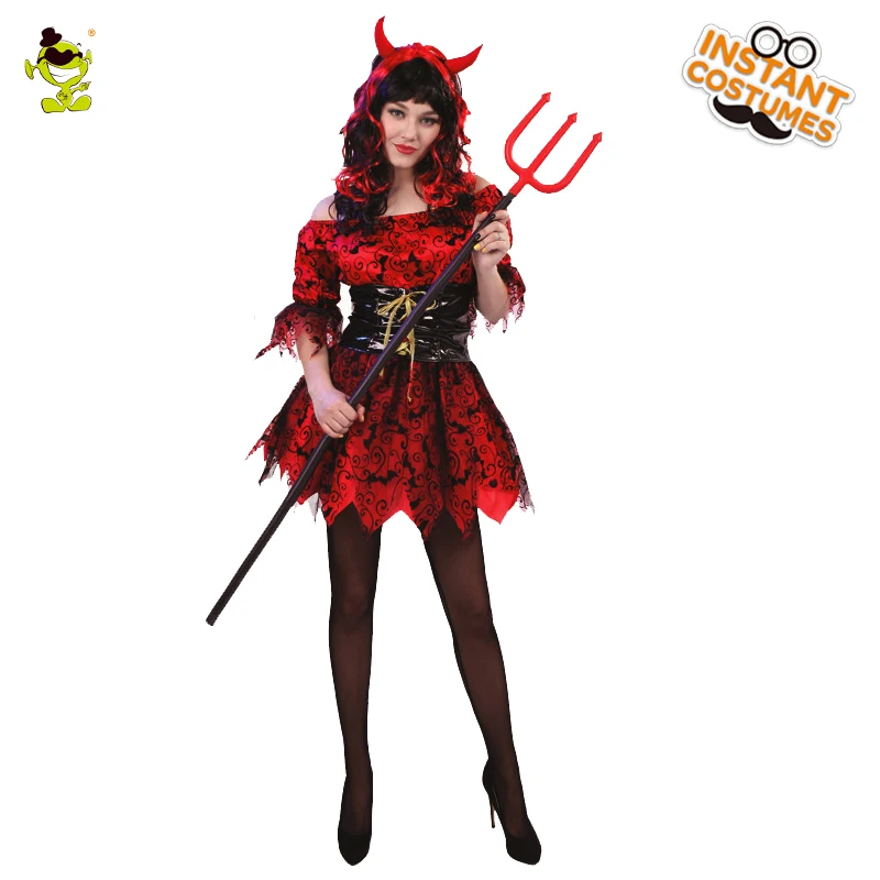 Women Devil Costume Red Evil Queen Fancy Dress Outfits for Halloween Party Cosplay Women Sexy Dress Costume
Women Devil Costume Red Evil Queen Fancy Dress Outfits for Halloween Party Cosplay Women Sexy Dress Costume