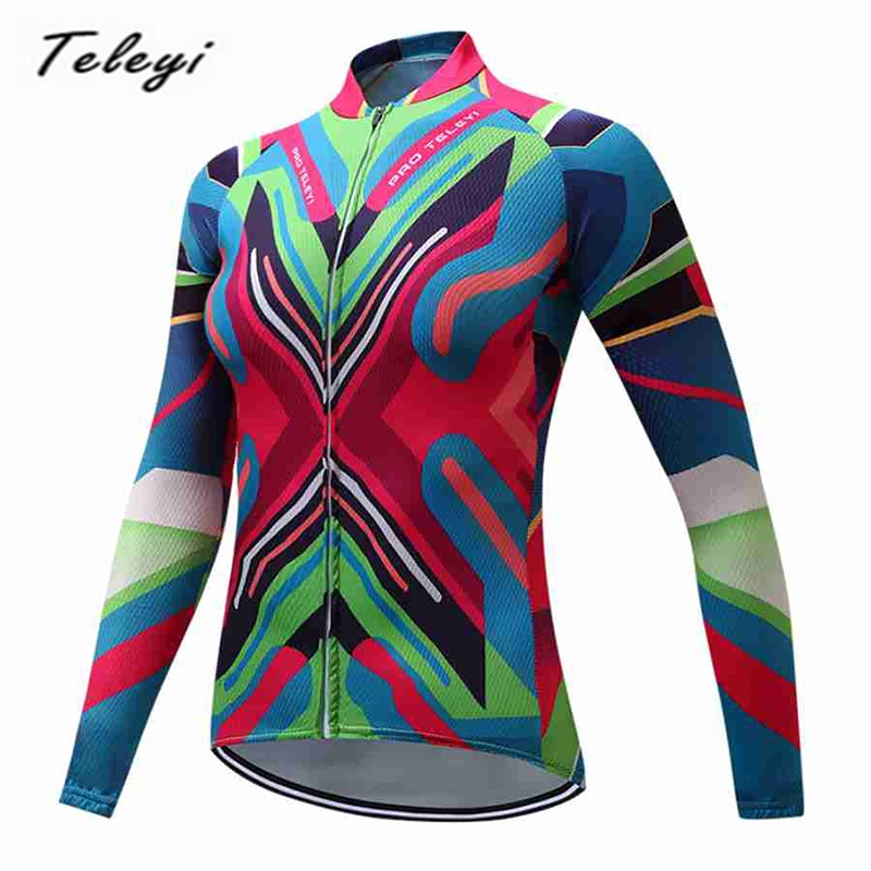 Colorful Shirt TELEYI Women Bicycle Cycling Jersey long sleeve roupa ciclismo Outdoor Sportswear Quick Dry Cycling Clothing Tops
Colorful Shirt TELEYI Women Bicycle Cycling Jersey long sleeve roupa ciclismo Outdoor Sportswear Quick Dry Cycling Clothing Tops