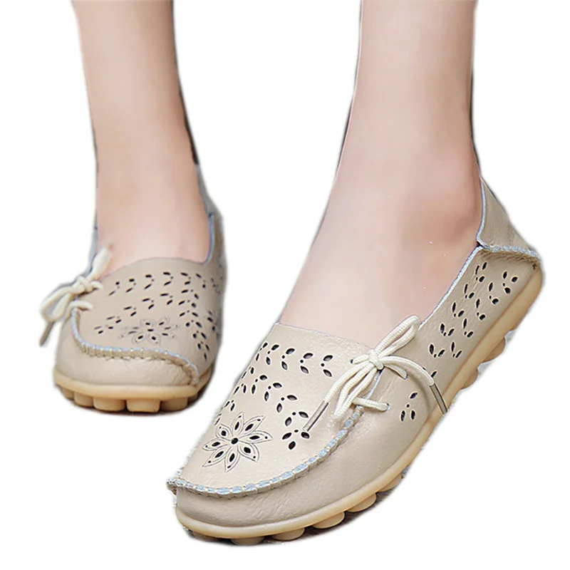 Женская Повседневная обувь из натуральной кожи женские лоферы без шнуровки