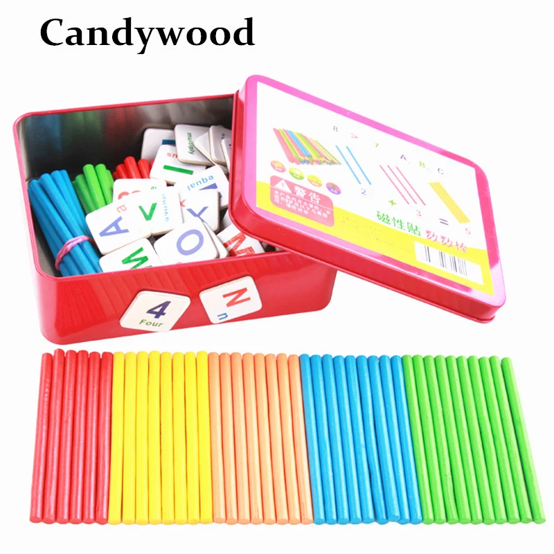 Candywood деревянная многофункциональная цифровая коробка Монтессори Развивающие