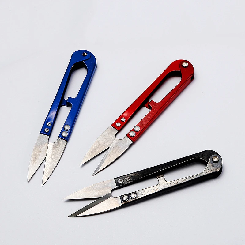 

ZtDpLsd 1Pcs New Useful Stainless Steel Stitch U-Shape Use Scissors Cut Fishing Line Trimming Nipper Essential Cross Accessories