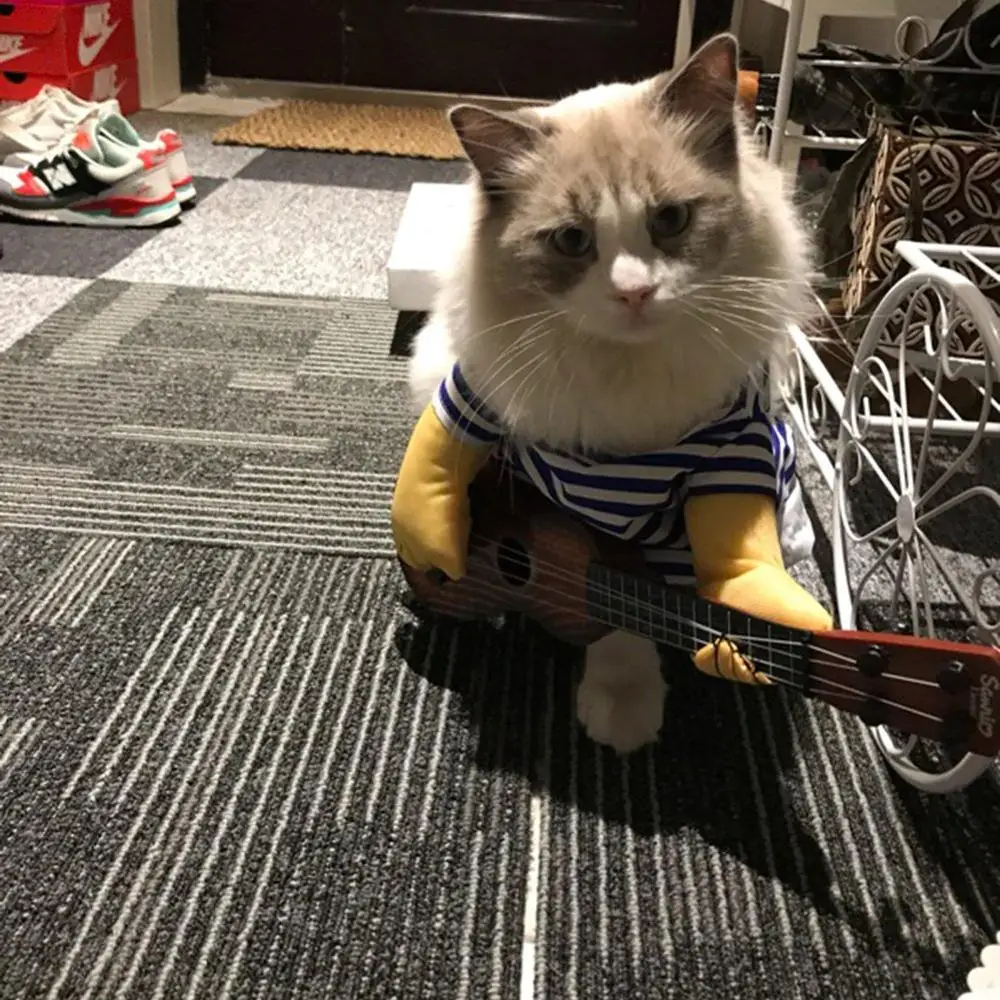 GANGER Pet Guitar Costume Dog Costumes Guitarist Player Halloween Christmas Cosplay Party Funny Cat Clothes
GANGER Pet Guitar Costume Dog Costumes Guitarist Player Halloween Christmas Cosplay Party Funny Cat Clothes