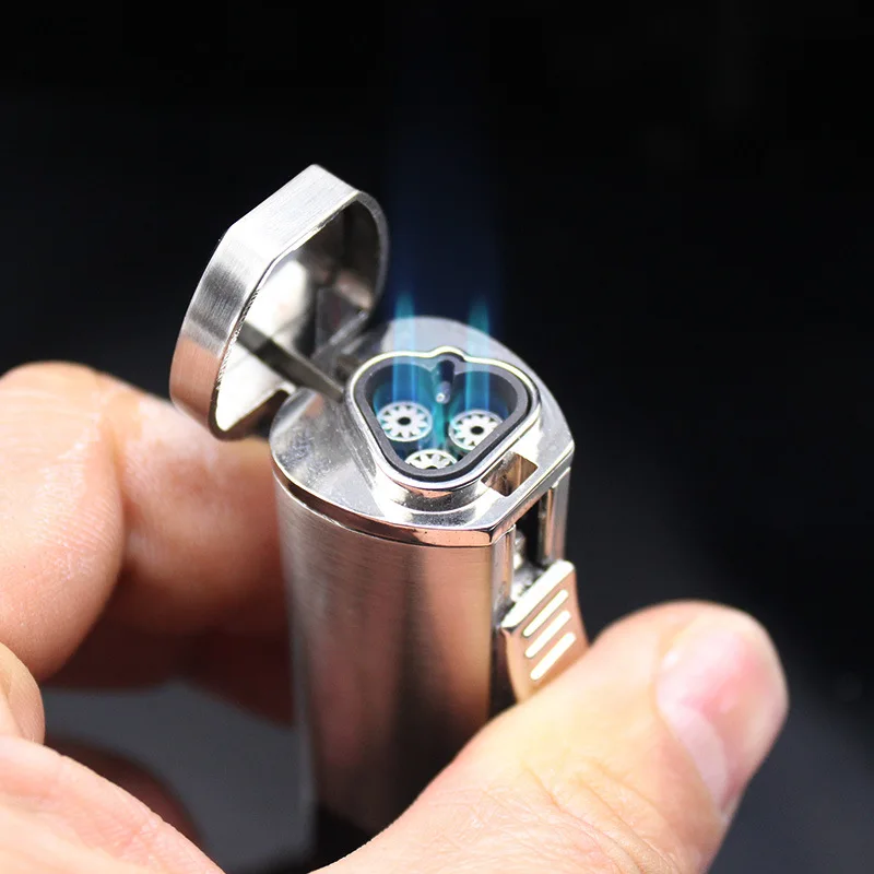 Windproof Triple Torch Lighter Powerful Fire Stainless Steel Jet Turbo Pipe Lighter Metal Cigar Spray Gun 1300 C Butane No Gas
Windproof Triple Torch Lighter Powerful Fire Stainless Steel Jet Turbo Pipe Lighter Metal Cigar Spray Gun 1300 C Butane No Gas