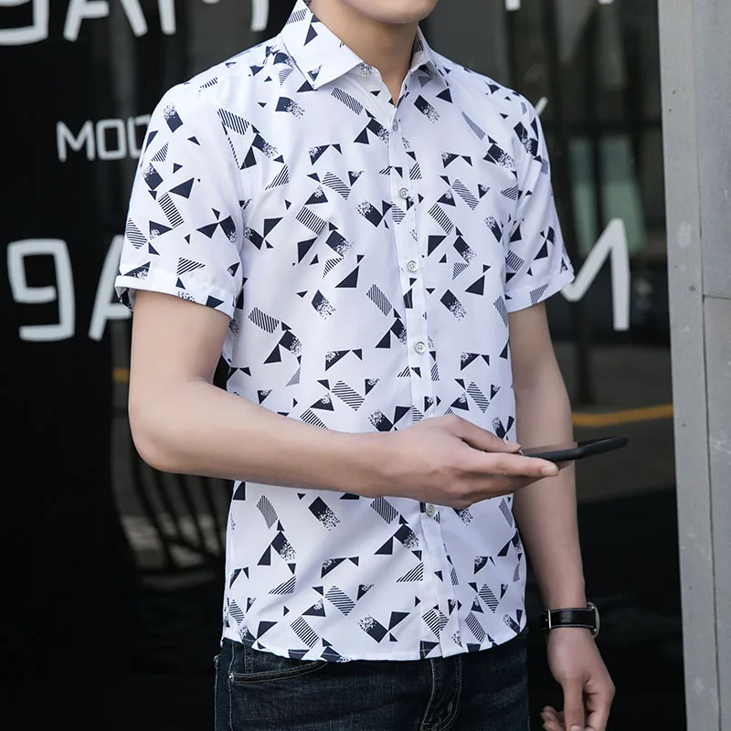 Korean Fashion Men Printed Shirt Summer Casual Cotton Short Sleeve White Shirt Slim Fit Man Clothes 5XL 6XL 7XL
Korean Fashion Men Printed Shirt Summer Casual Cotton Short Sleeve White Shirt Slim Fit Man Clothes 5XL 6XL 7XL
