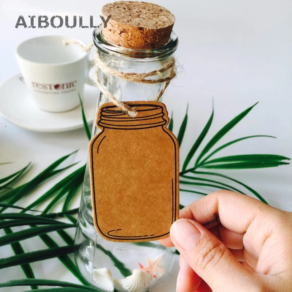 100pcs/lot DIY Drift bottle Shape Kraft Gift tag with Hemp String for Birthday Wedding Party Paper Tag Price Label Hang Tag
100pcs/lot DIY Drift bottle Shape Kraft Gift tag with Hemp String for Birthday Wedding Party Paper Tag Price Label Hang Tag