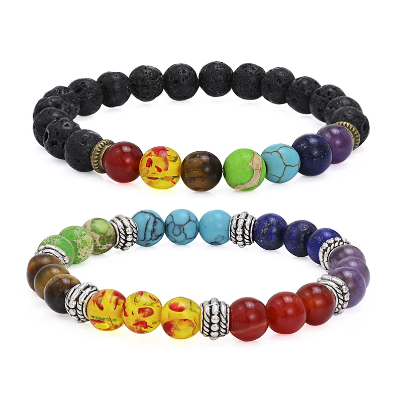 1Pc 8mm Chakra Bracelet Healing Balance Bracelets Men Energy Lava Stone Bracelet For Jewelry
1Pc 8mm Chakra Bracelet Healing Balance Bracelets Men Energy Lava Stone Bracelet For Jewelry