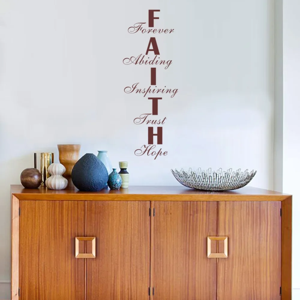 Creative Quote Vinyl Wall Sticker Faith Forever Abiding Inspiring Motivational Art Decal Home Decoration
Creative Quote Vinyl Wall Sticker Faith Forever Abiding Inspiring Motivational Art Decal Home Decoration