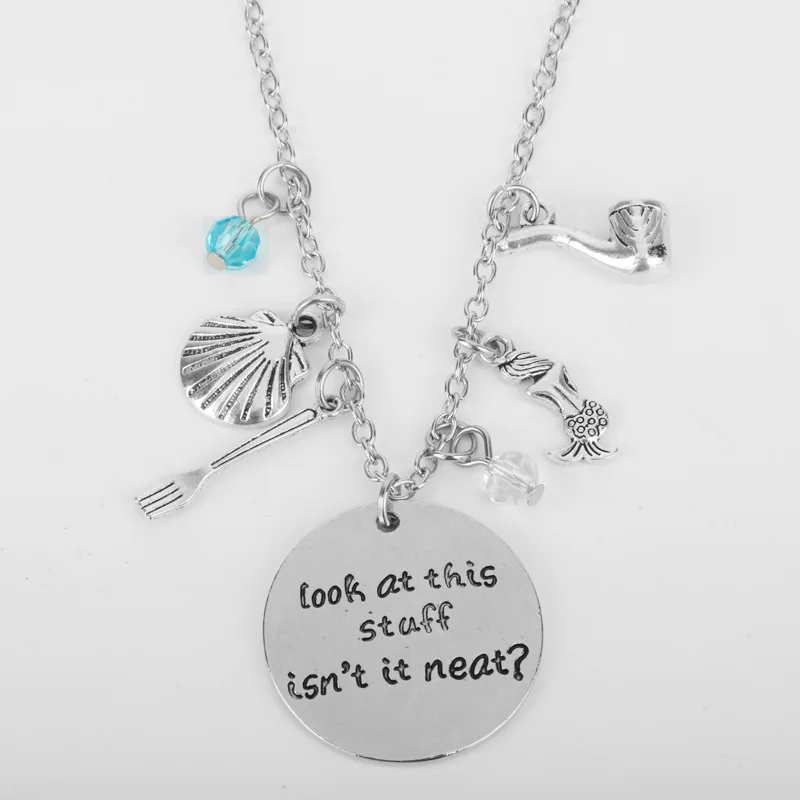 Look at this stuff isn't it neat Little Mermaid Ariel Inspired shell charm Pendant Necklace Mother's Day Women Gift Jewelry
Look at this stuff isn't it neat Little Mermaid Ariel Inspired shell charm Pendant Necklace Mother's Day Women Gift Jewelry