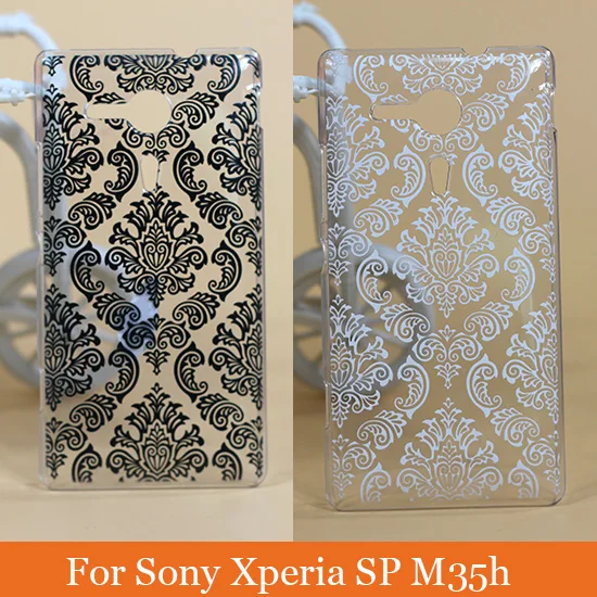 Фото Модный винтажный белый черный чехол с рисунком Пейсли для Sony Xperia SP M35h чехлы|case(Aliexpress на русском)