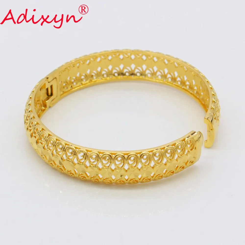 Adixyn Dubai (Can Open) Bangle for Women/Girls Gold Color African Middle East Bracelet Jewelry Gifts N072411
Adixyn Dubai (Can Open) Bangle for Women/Girls Gold Color African Middle East Bracelet Jewelry Gifts N072411