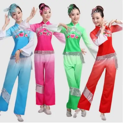 (0152) New Arrival Younger dance costume drum fan dance clothes Chinese Folk Dance dress
(0152) New Arrival Younger dance costume drum fan dance clothes Chinese Folk Dance dress