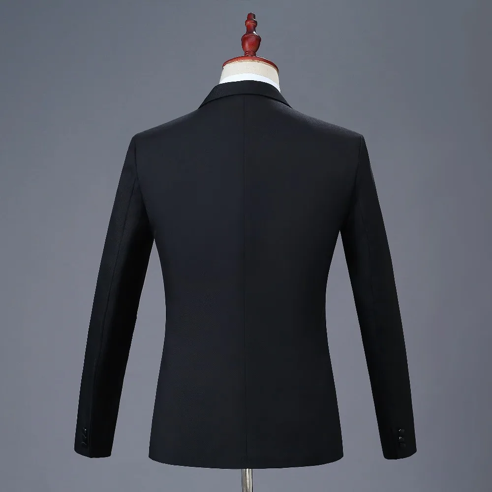 Новинка 2018 дизайнерские черные мужские костюмы по индивидуальному заказу