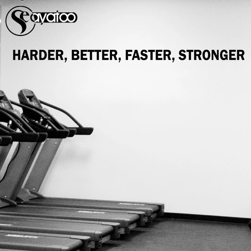 Harder Better Faster Stronger Word Sports Gym Gymnasium Vinyl Wall Sticker Decal Office Quote 6x110cm
Harder Better Faster Stronger Word Sports Gym Gymnasium Vinyl Wall Sticker Decal Office Quote 6x110cm