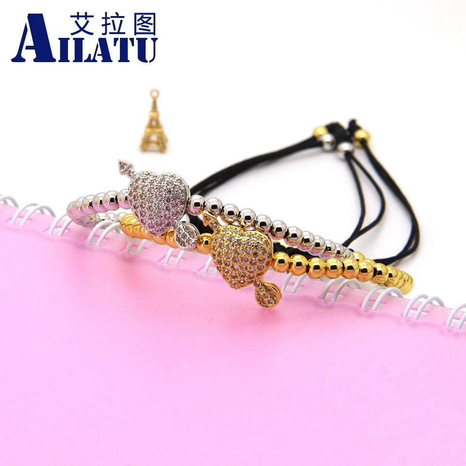 Ailatu An Arrow Through the Love Heart Clear Cz Beads Wedding Bracelet Nice Gift for Lover Pulseira Hombres
Ailatu An Arrow Through the Love Heart Clear Cz Beads Wedding Bracelet Nice Gift for Lover Pulseira Hombres
