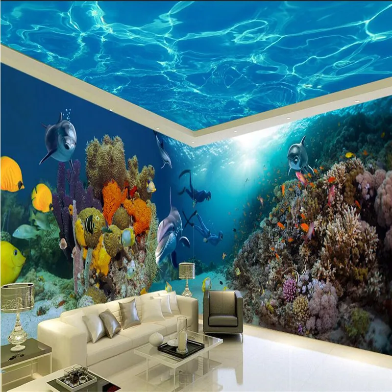 beibehang wallpaper underwater world dolphin coral background modern European art mural living room painting home decoration
beibehang wallpaper underwater world dolphin coral background modern European art mural living room painting home decoration