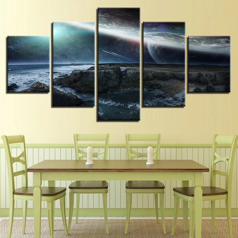 Printing Abstract Poster Modular Canvas Picture 5 Pieces Reef Stone Sea Water And Planet Night View Painting Art Room Wall Decor
Printing Abstract Poster Modular Canvas Picture 5 Pieces Reef Stone Sea Water And Planet Night View Painting Art Room Wall Decor