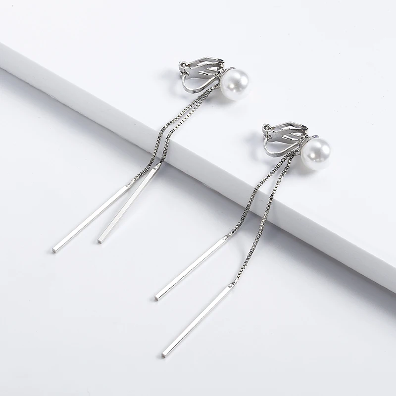 Long Tassel Simulated Pearl Clip on Earrings No Pierced Bridal Earrings for Women Fashion Jewelry
Long Tassel Simulated Pearl Clip on Earrings No Pierced Bridal Earrings for Women Fashion Jewelry