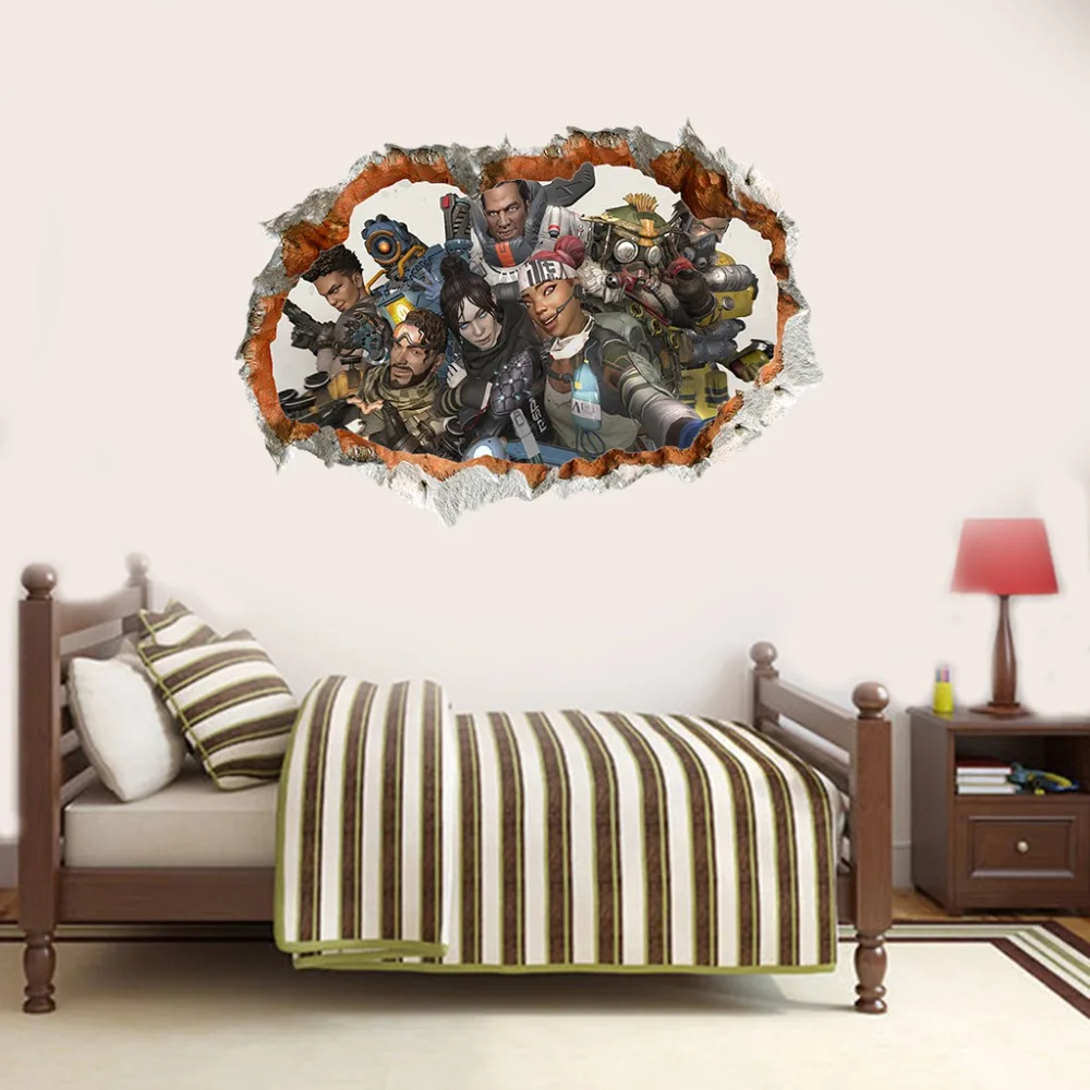 3D Apex hero wall stickers home decor removable kids room cartoon battle game wall decals fake window wall mural
3D Apex hero wall stickers home decor removable kids room cartoon battle game wall decals fake window wall mural