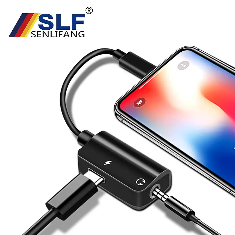 SENLIFANG for Apple Audio Converter 3.5mm headphone jack adapter Play Music iPhone 7 plus 8 X | Мобильные телефоны и