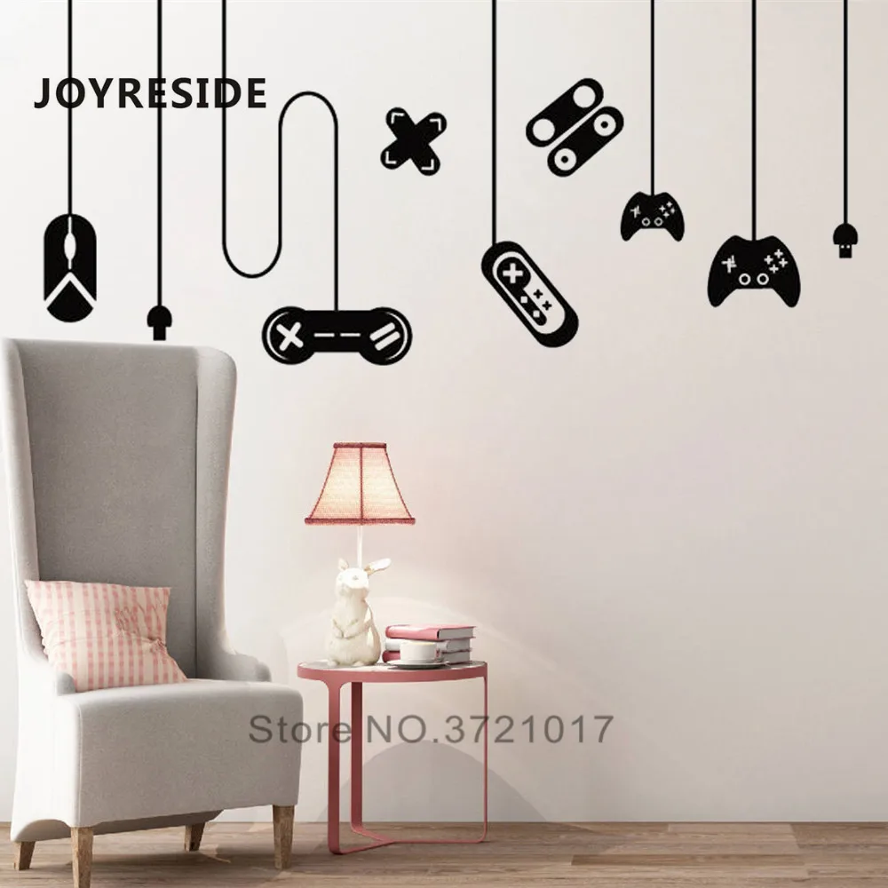 Игровой набор геймерская комната Виниловая наклейка на стену настенные наклейки