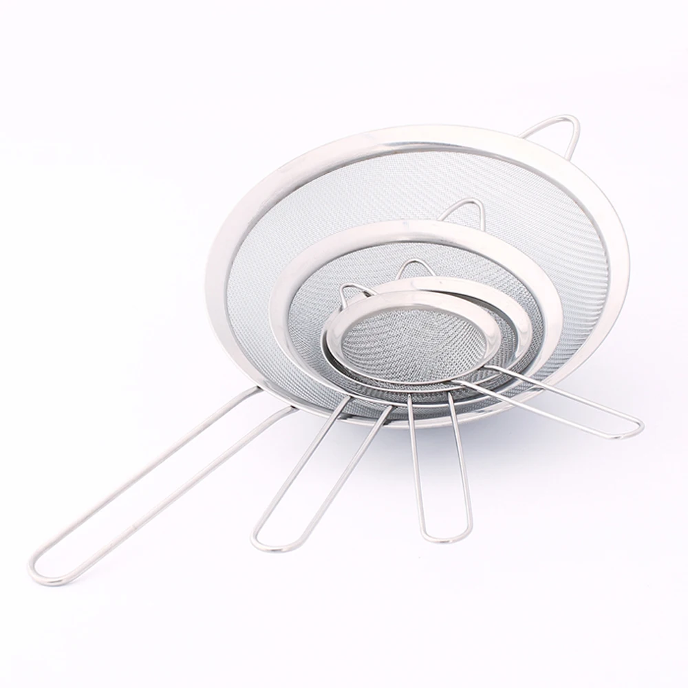 4Pcs/set Stainless Steel Strainers Fine Wire Mesh Oil Flour Sifters Cooking Kitchen Tools 3", 4", 5.5" and 8" Sizes
4Pcs/set Stainless Steel Strainers Fine Wire Mesh Oil Flour Sifters Cooking Kitchen Tools 3", 4", 5.5" and 8" Sizes
