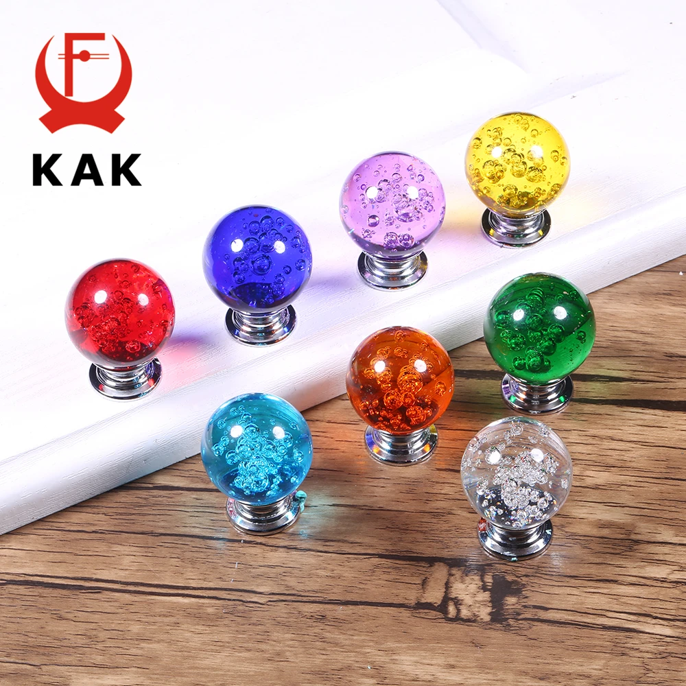KAK 30 мм Хрустальный шар мебельные ручки для двери кухонного шкафа тянет ящика