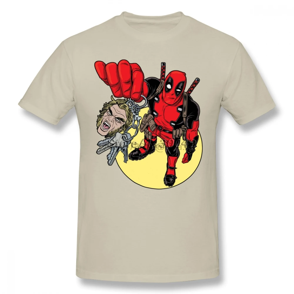 Мужская футболка с коротким рукавом Deadpool хлопковая Футболка большого размера 4XL
