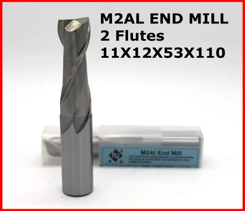 router bit 11*12*53*110 of 2 Flutes HSS M2AL End Mill Diameter 11mm CNC milling machine tools mills cutter
router bit 11*12*53*110 of 2 Flutes HSS M2AL End Mill Diameter 11mm CNC milling machine tools mills cutter