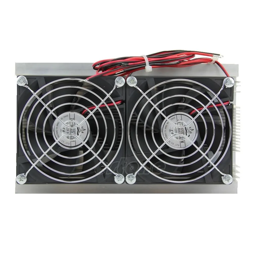 OOTDTY Thermoelectric Peltier Refrigeration Cooling System Kit Cooler Double Fan DIY
OOTDTY Thermoelectric Peltier Refrigeration Cooling System Kit Cooler Double Fan DIY