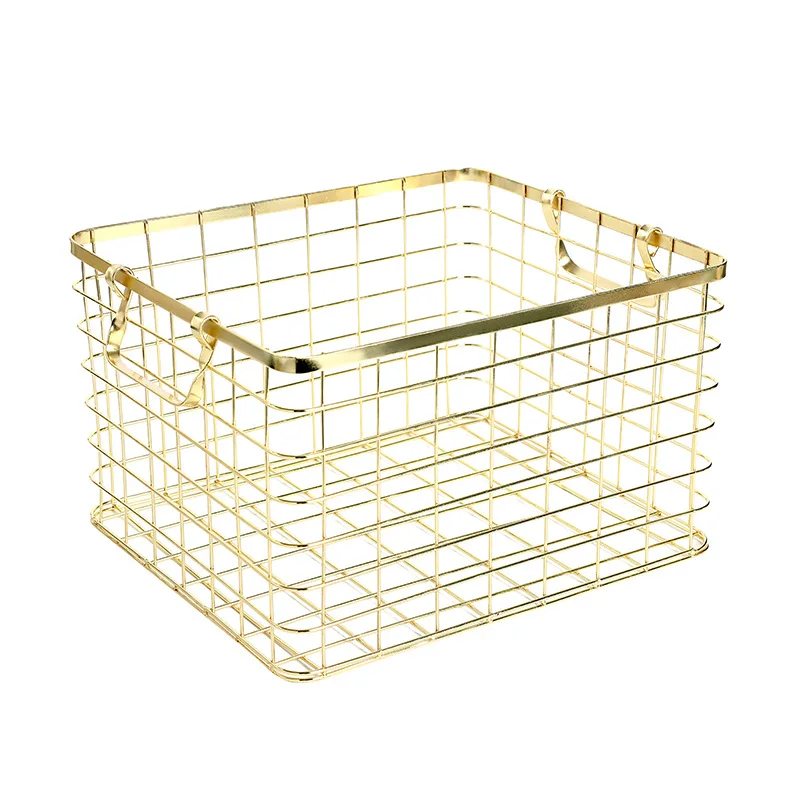 Metal Rose Gold Storage Basket Vogue Chic Nordic Hand-made Iron Net Table Shelves Basket Bath Clothes Cosmetics Storage Basket
Metal Rose Gold Storage Basket Vogue Chic Nordic Hand-made Iron Net Table Shelves Basket Bath Clothes Cosmetics Storage Basket