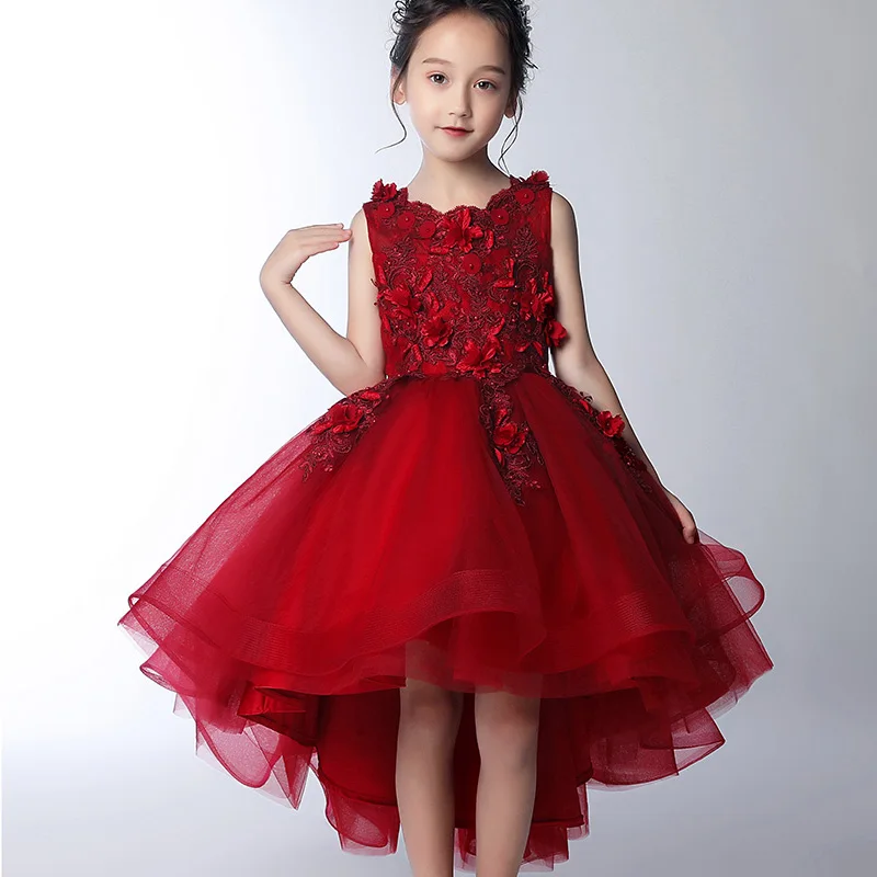 Flower Girl Party High-end Wedding Wine and Red Dress Girl's Birthday Party Graduation Party First Eucharist Dress vestido
Flower Girl Party High-end Wedding Wine and Red Dress Girl's Birthday Party Graduation Party First Eucharist Dress vestido