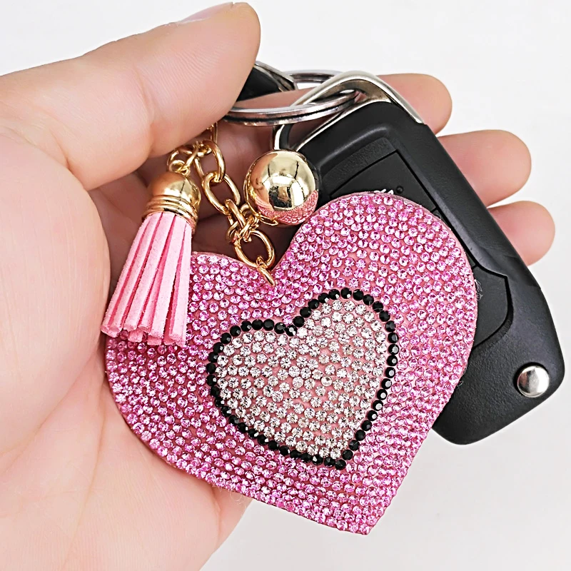 Cute Rhinestone Heart Key Chains Tassel Fashion Jewelry Pendant for Handbags Decoration Phone Accessories Keyring Wedding Gifts
Cute Rhinestone Heart Key Chains Tassel Fashion Jewelry Pendant for Handbags Decoration Phone Accessories Keyring Wedding Gifts