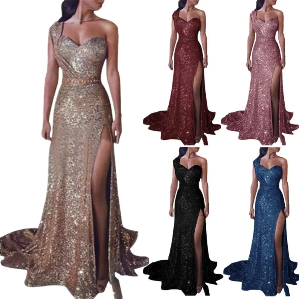Explosion Models Europe And America Women's Sexy One-Shoulder Sleeveless Hot Stamping Dress
Explosion Models Europe And America Women's Sexy One-Shoulder Sleeveless Hot Stamping Dress