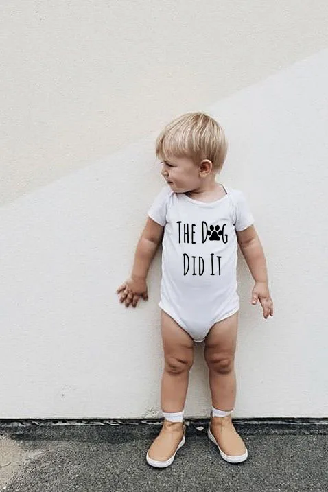 The Dog Did It BABY BOY GIRL BODYSUIT Unisex Infant Summer Clothes Body Suit Short Sleeve Clothing Newborn Outfit Wear
The Dog Did It BABY BOY GIRL BODYSUIT Unisex Infant Summer Clothes Body Suit Short Sleeve Clothing Newborn Outfit Wear