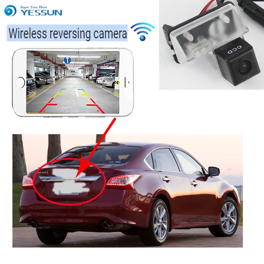 Камера заднего вида YESSUN для Toyota Camry XV50 2013 ~ 2016, беспроводная, с функцией ночного видения
Камера заднего вида YESSUN для Toyota Camry XV50 2013 ~ 2016, беспроводная, с функцией ночного видения