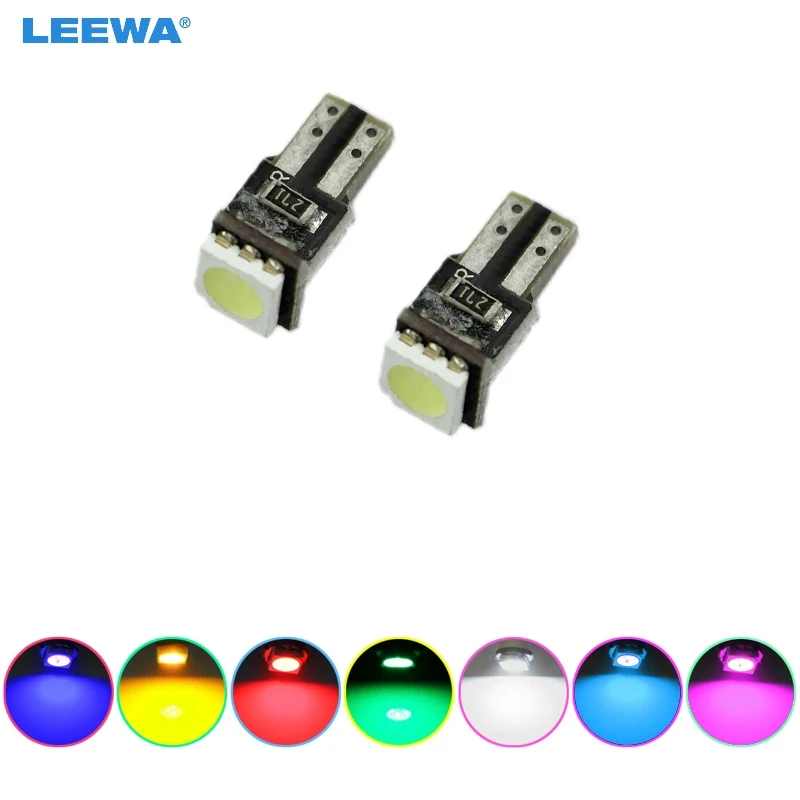 LEEWA 5pcs White/Blue/Red/Yellow/Green Car T5 CANBUS LED Dashboard Light Error Free 5050SMD 1-LED Car Side Wedge LED Lamp Bulb
LEEWA 5pcs White/Blue/Red/Yellow/Green Car T5 CANBUS LED Dashboard Light Error Free 5050SMD 1-LED Car Side Wedge LED Lamp Bulb