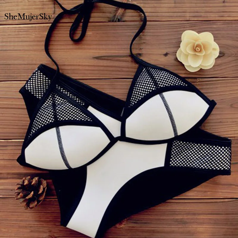 2017 Sexy Push Up Неопрена Bikinis Купальники Женщин Micro Купальник Biquinis Бразильский