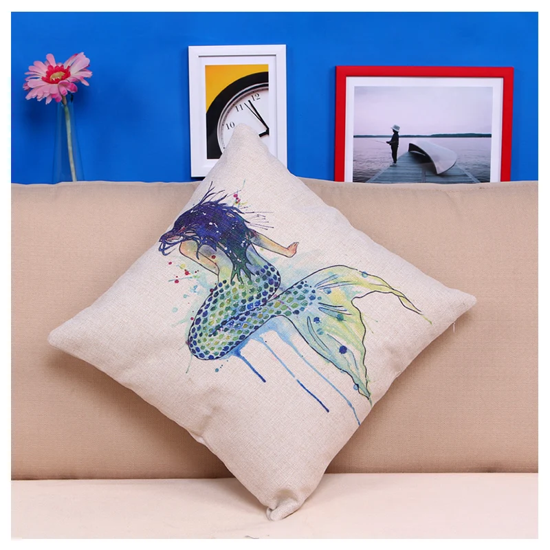 Home cotton bedding pillowcase mermaid pattern pillowcase sofa bed Nordic pillowcase decorative pillow 45x45
Home cotton bedding pillowcase mermaid pattern pillowcase sofa bed Nordic pillowcase decorative pillow 45x45