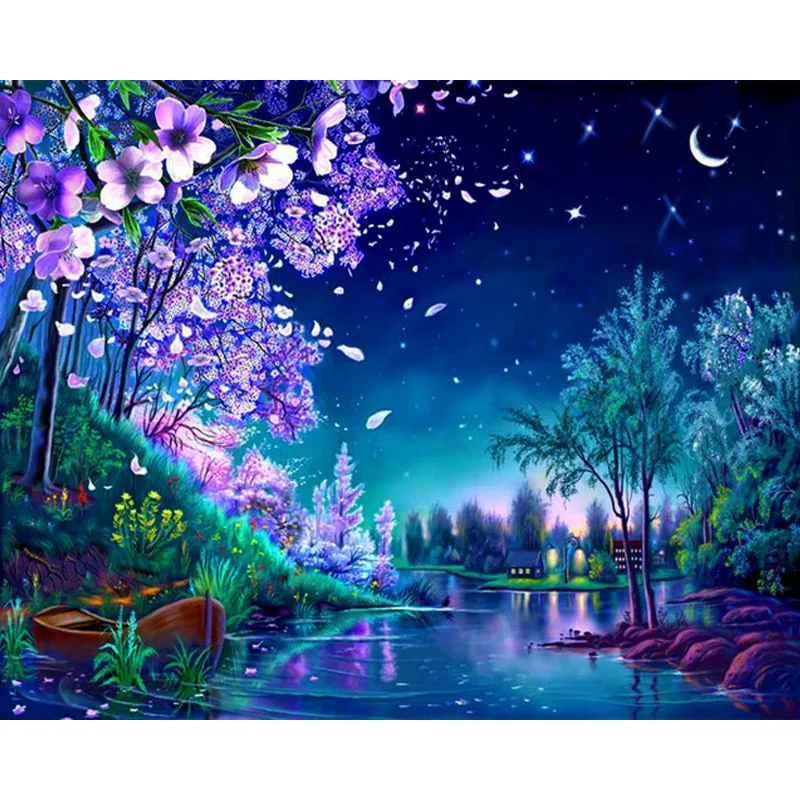 5D DIY Diamond Painting Cross Stitch River flower moon Full Square Resin Drill Diamond Embroidery Handmade Craft Y2334
5D DIY Diamond Painting Cross Stitch River flower moon Full Square Resin Drill Diamond Embroidery Handmade Craft Y2334